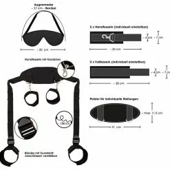 Bad Kitty BDSM Set Nek Hand Voet Bondage -Lingerie Setjes Verkoopwinkel 05385400000 nor h