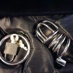 Spartan Steel RVS Peniskooi Met Hangslot -Lingerie Setjes Verkoopwinkel 133940 3