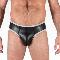 665 Leather - Neopreen Open Slip-Zwart-S -Lingerie Setjes Verkoopwinkel 136197 1 1