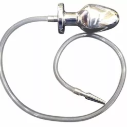 BLACK LABEL Penisplug Met Verbindingsslang En Buttplug - Metaal