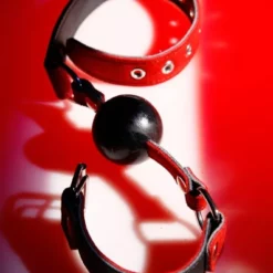 Zado Leren Verstelbare Mondknevel -Lingerie Setjes Verkoopwinkel 20200923101 rode mondknevel 2