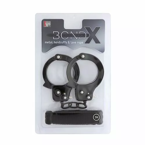 Dreamtoys BondX Metalen Handboeien En Liefdes Touw (3m) 1 Dreamtoys BondX Metalen Handboeien En Liefdes Touw (3m)