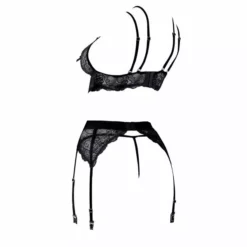 Abierta Fina Beautiful Lace Jarretel Set-S -Lingerie Setjes Verkoopwinkel 22139661021 hollow rs