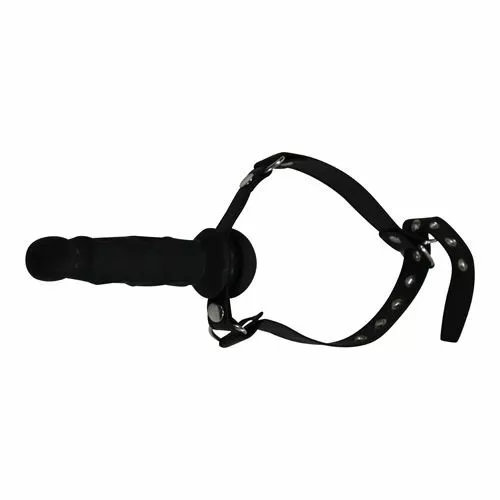 Fetish Collection Mondknevel Met Dildo - Zwart 2 Fetish Collection Mondknevel Met Dildo - Zwart - Afbeelding 2