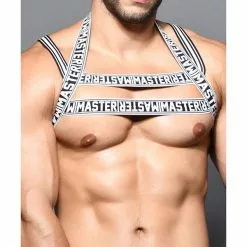 Andrew Christian Master Harnas - Zwart/Wit -Lingerie Setjes Verkoopwinkel 3170 harness jan 05