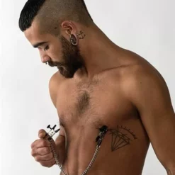 Mister B Verstelbare Tepelklemmen Met Schroeven En Ketting -Lingerie Setjes Verkoopwinkel 663000 s