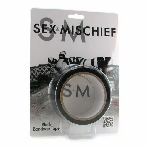 Sex And Mischief Zwarte Bondage Tape - 9.14 M 2 Sex And Mischief Zwarte Bondage Tape - 9.14 M - Afbeelding 2