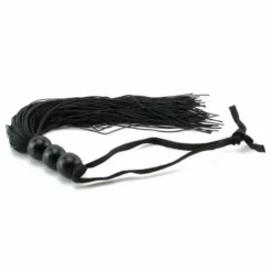 Sex And Mischief S&M Small Rubber Whip: Black