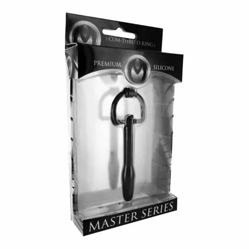 Master Series Siliconen Penis Plug Met Ring - Zwart 4 Master Series Siliconen Penis Plug Met Ring - Zwart - Afbeelding 4