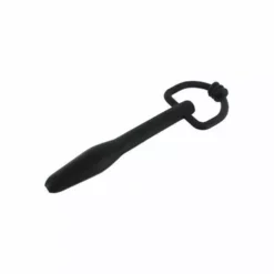 Master Series Siliconen Penis Plug Met Ring - Zwart