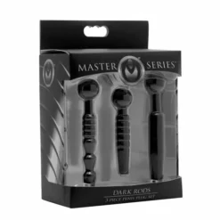 Master Series Dark Rods Siliconen 3-delige Penis Plug Set - Zwart -Lingerie Setjes Verkoopwinkel ae840 3