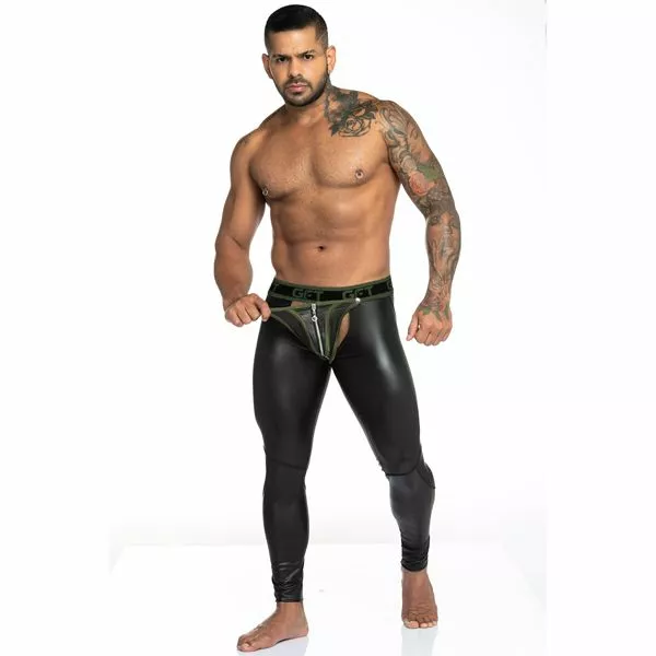 GIGO Leggings Zipper - Fetiche Green-S 1 GIGO Leggings Zipper - Fetiche Green-S