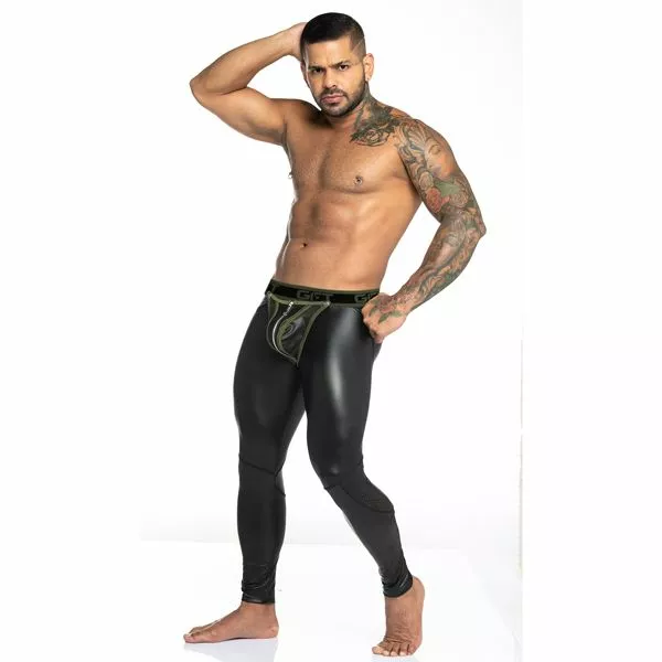 GIGO Leggings Zipper - Fetiche Green-S 2 GIGO Leggings Zipper - Fetiche Green-S - Afbeelding 2