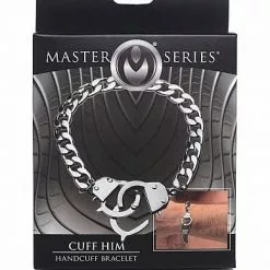 Master Series Armband Cuff Him Handcuff - Zilver 5 Master Series Armband Cuff Him Handcuff - Zilver -Lingerie Setjes Verkoopwinkel armband cuff him handcuff zilver verpakt