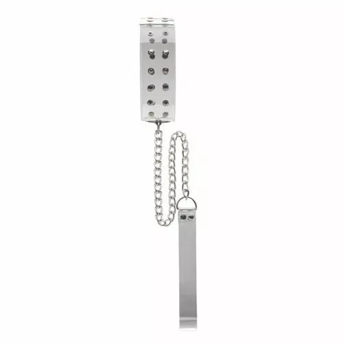 Bad Romance Witte Halsband Met Metalen Spikes En Riem 2 Bad Romance Witte Halsband Met Metalen Spikes En Riem - Afbeelding 2