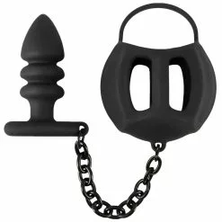 Black Velvets Ball Cage Met Buttplug