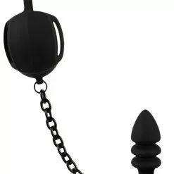 Black Velvets Ball Cage Met Buttplug -Lingerie Setjes Verkoopwinkel ball cage met buttplug 3