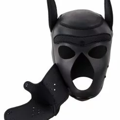 Bad Kitty BDSM Hondenmasker - Zwart -Lingerie Setjes Verkoopwinkel bdsm hondenmasker zwart open