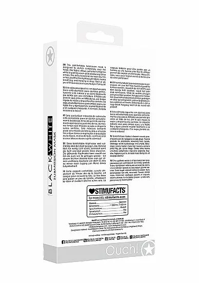 Ouch! BDSM Masker Submissive - Zwart 3 Ouch! BDSM Masker Submissive - Zwart - Afbeelding 3