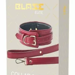 Dreamtoys Blaze Elite Collar & Riem - Rood -Lingerie Setjes Verkoopwinkel blaze elite collar riem rood 5