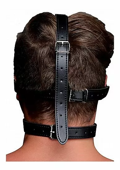 STRICT Blinddoek Harnass Met Rode Ballgag 2 STRICT Blinddoek Harnass Met Rode Ballgag - Afbeelding 2