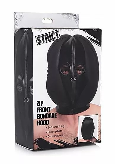 XR Brands Bondage Masker Zip Front 2 XR Brands Bondage Masker Zip Front - Afbeelding 2