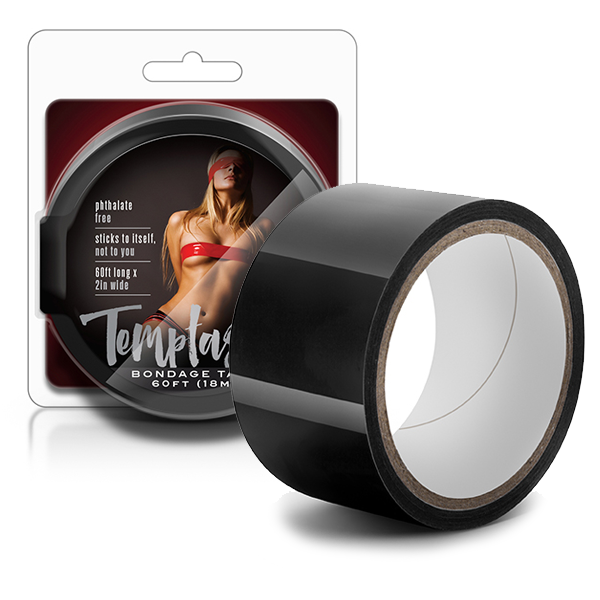 Blush Bondage Tape 18m Zwart- Temptasia 1 Blush Bondage Tape 18m Zwart- Temptasia