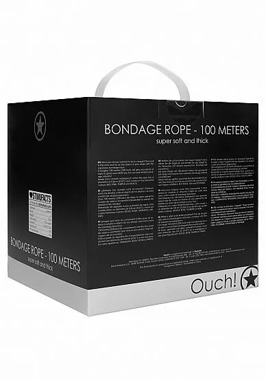 Ouch! Bondage Touw 100 Meter - Zwart 6 Ouch! Bondage Touw 100 Meter - Zwart - Afbeelding 6