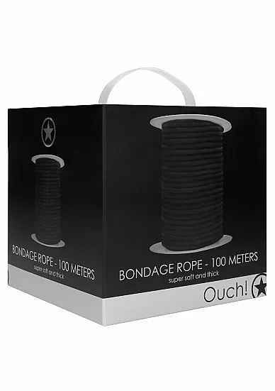 Ouch! Bondage Touw 100 Meter - Zwart 5 Ouch! Bondage Touw 100 Meter - Zwart - Afbeelding 5