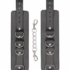 Ouch! Bonded Leather Hand- Of Enkelboeien - Zwart -Lingerie Setjes Verkoopwinkel bonded leather hand of enkelboeien zwart 6