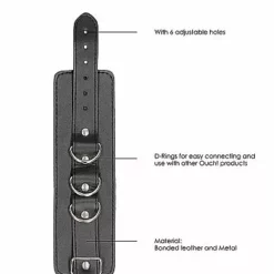 Ouch! Bonded Leather Hand- Of Enkelboeien - Zwart -Lingerie Setjes Verkoopwinkel bonded leather hand of enkelboeien zwart 7