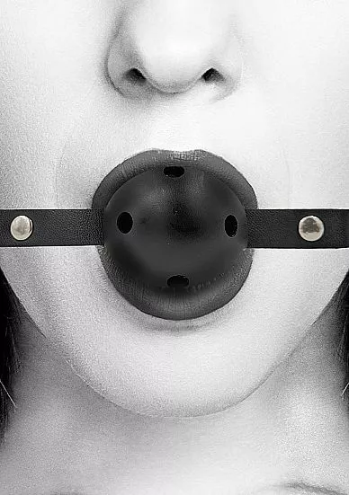 Ouch! Breath Ball Gag - Zwart 2 Ouch! Breath Ball Gag - Zwart - Afbeelding 2