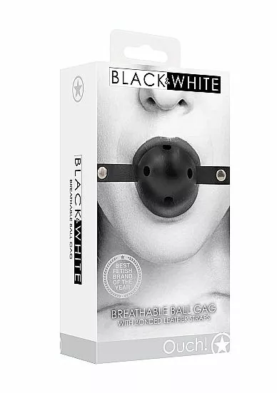 Ouch! Breath Ball Gag - Zwart 3 Ouch! Breath Ball Gag - Zwart - Afbeelding 3