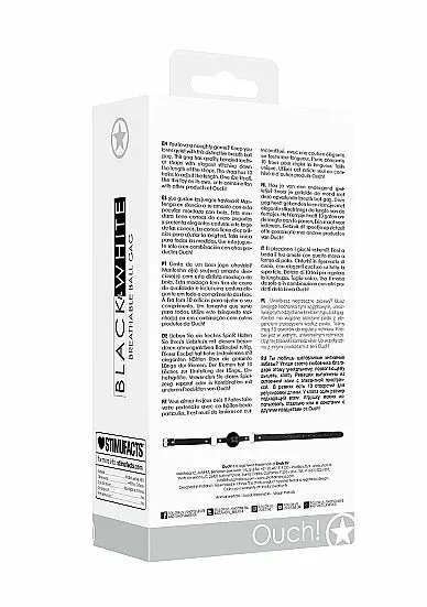 Ouch! Breath Ball Gag - Zwart 4 Ouch! Breath Ball Gag - Zwart - Afbeelding 4