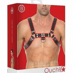 Ouch! Buckle Bulldog Harness - Rood-S / M -Lingerie Setjes Verkoopwinkel buckle bulldog harness rood doos