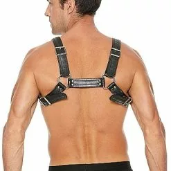 Ouch! Buckle Bulldog Harness - Zwart-S / M -Lingerie Setjes Verkoopwinkel buckle bulldog harness s m zwart achter