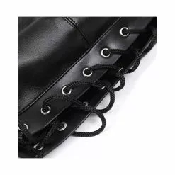 BLACK LABEL Bivakmuts Dubbellaags - Zwart -Lingerie Setjes Verkoopwinkel cagoule double layer simili noire 5