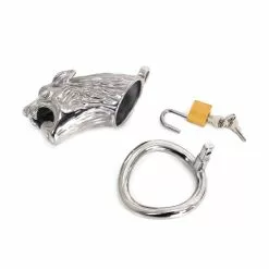 Kiotos Cock Cage Lion - Zilver -Lingerie Setjes Verkoopwinkel cock cage lion zilver sleutel