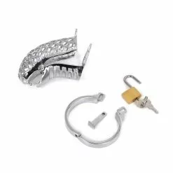 Kiotos Cock Cage Snake - Zilver -Lingerie Setjes Verkoopwinkel cock cage snake zilver los