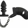 Black Velvets CockCage Met Buttplug