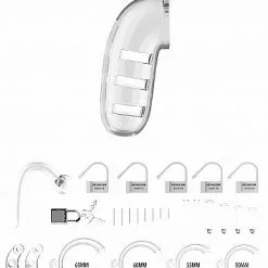 Shots - Mancage Cockcage Met Plug 12 - Transparant -Lingerie Setjes Verkoopwinkel cockcage met plug 12 transparant compleet