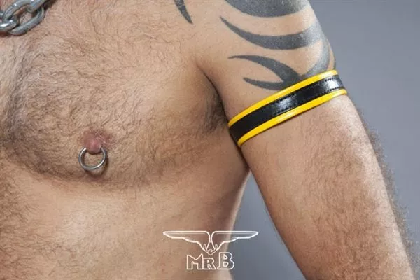 Colt Biceps Band - Zwart / Geel 2 Colt Biceps Band - Zwart / Geel - Afbeelding 2