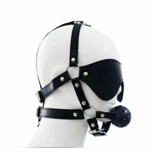 Toyz4lovers Compleet Hoofd Harnas Met Ballgag En Blinddoek 3 Toyz4lovers Compleet Hoofd Harnas Met Ballgag En Blinddoek - Afbeelding 3