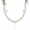 Fetish Fantasy Series Crystal Tepelklemmen Met Ketting En Diamantjes
