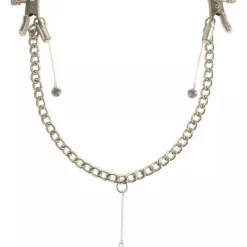 Fetish Fantasy Series Crystal Tepelklemmen Met Ketting En Diamantjes