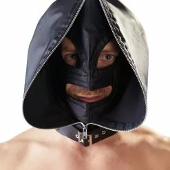 Fetish Collection Dubbele Hoofdmasker Met Halsband En D-Ringen