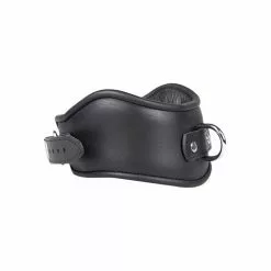 Spartan Steel Halsband Groot En Luxe Leer