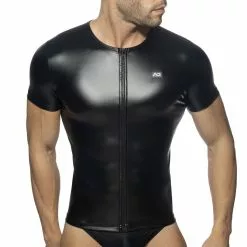 Addicted Fetish Korte Mouwen Top - Zwart-S -Lingerie Setjes Verkoopwinkel fetish korte mouwen top zwart 3