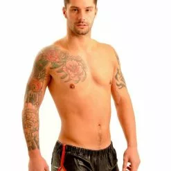 Fist Leren Short - Zwart - Rood-S