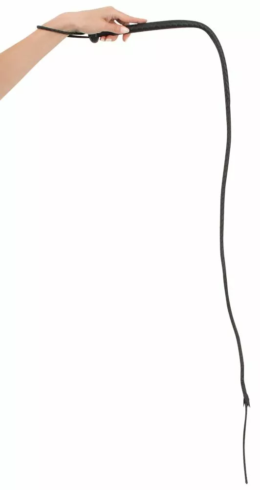 Zado Gevlochten Zweep Van Leer - Zwart 3 Zado Gevlochten Zweep Van Leer - Zwart - Afbeelding 3